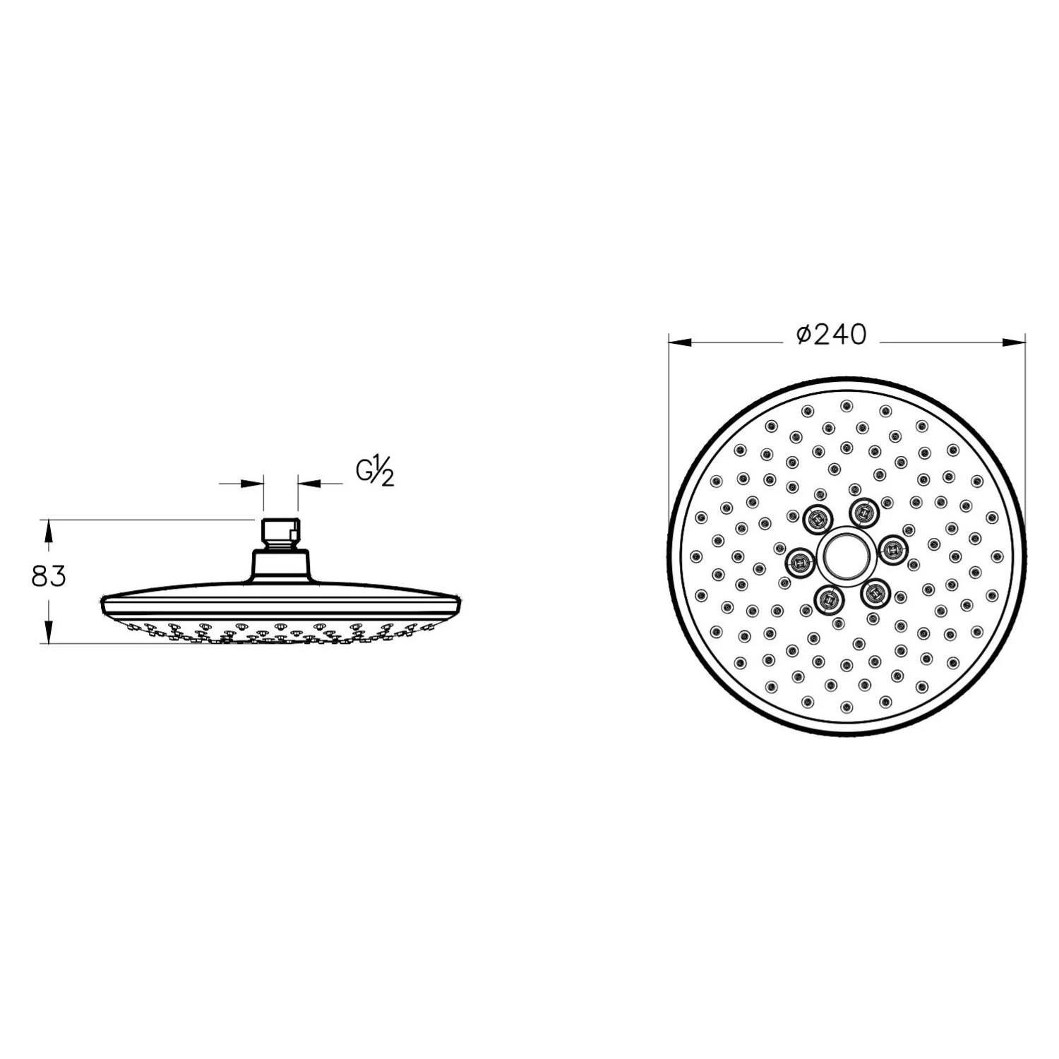 Artema Duş Başlığı, Bliss 2F, 24 cm, Mat Siyah, A4574236ArtemaA4574236Duş Başlıkları