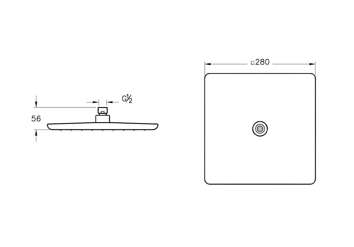Artema Duş Başlığı, Shine Square, 28 cm, A45632STAArtemaA45632STADuş Başlıkları