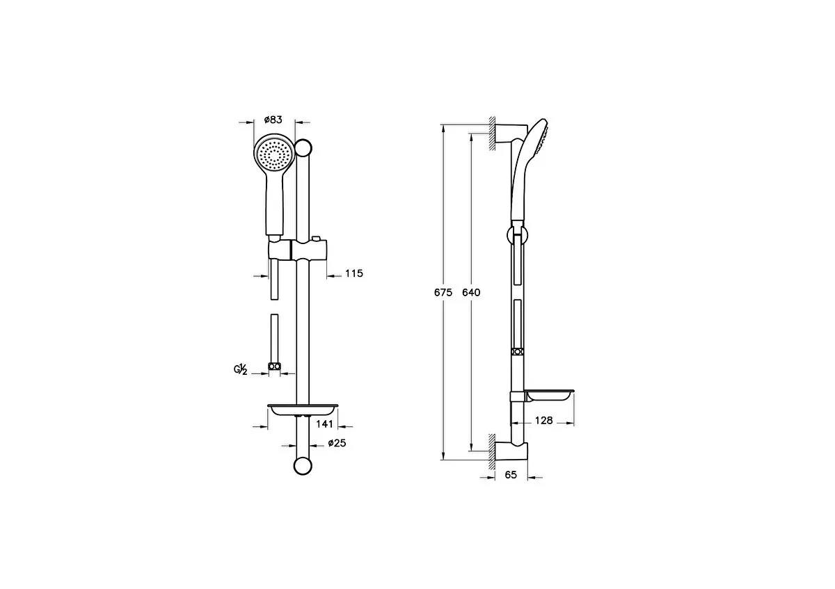 Artema Duş Takımı, Solo C, Sürgülü, El, A45676ArtemaA45676Sürgü El Duşu Takımı