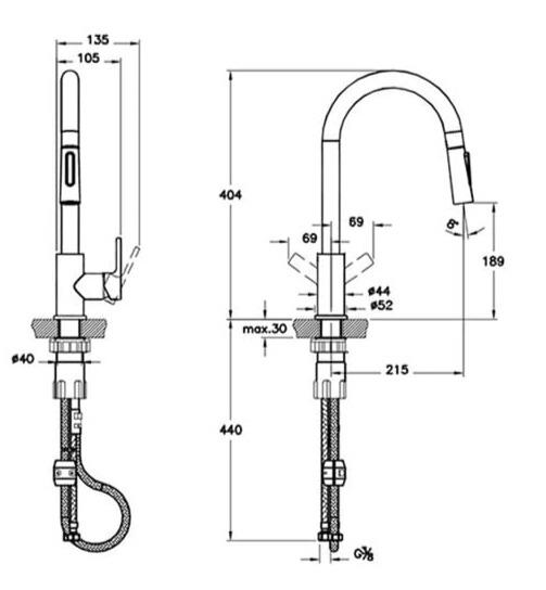Artema Eviye Bataryası, Masterline Pull-Down, A42162ArtemaA42162Eviye Bataryaları