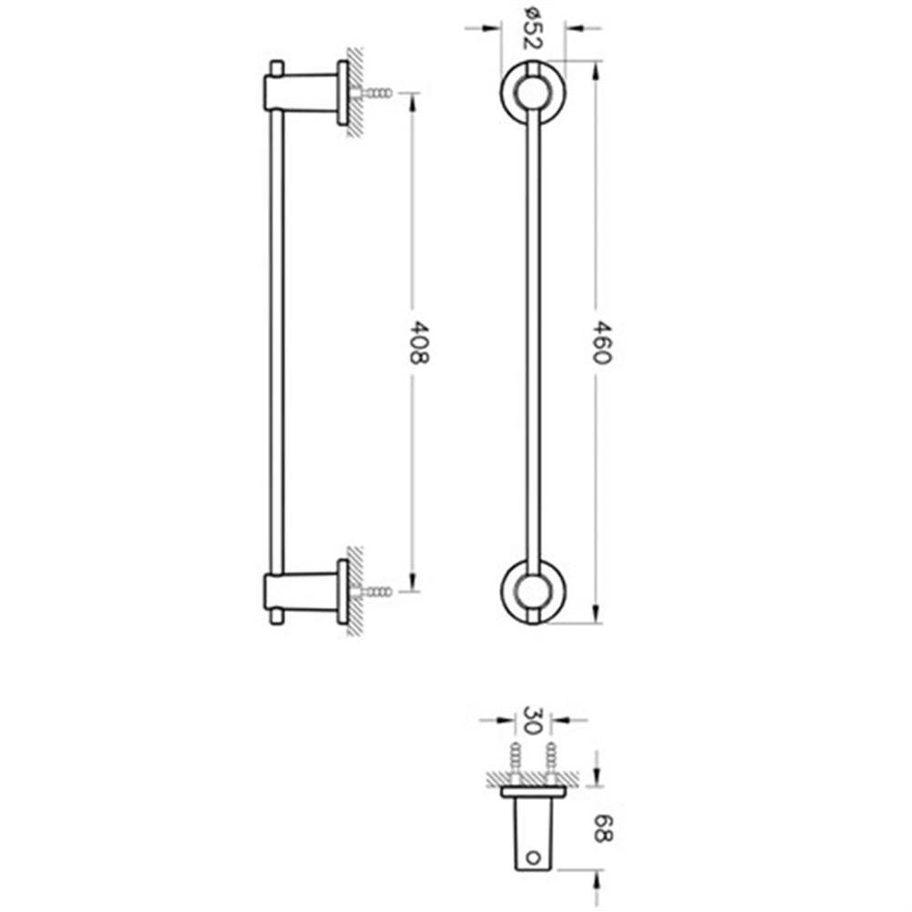 Artema Havluluk, Ilia, Uzun, Krom, A44392ArtemaA44392Banyo Havluluk