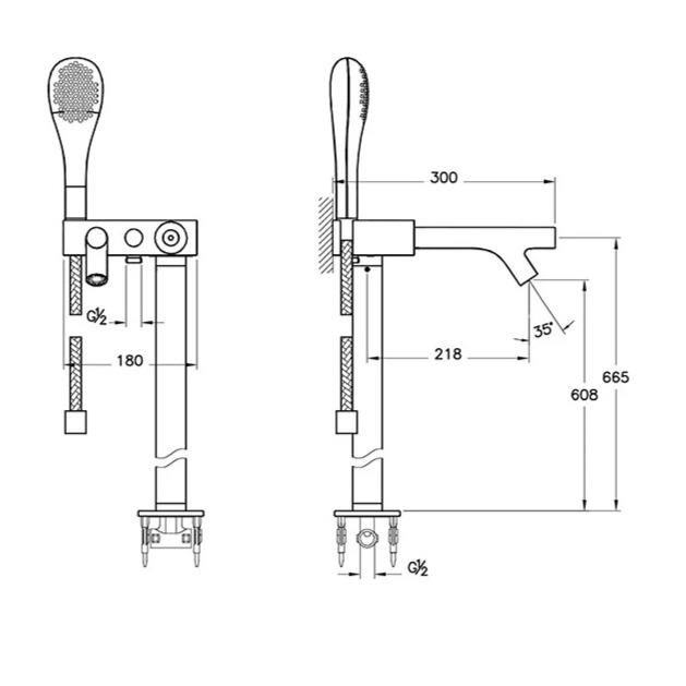 Artema İstanbul Joystick Küvet Bataryası (Yerden-El Duşlu) A41819ArtemaA41819Duş Bataryaları