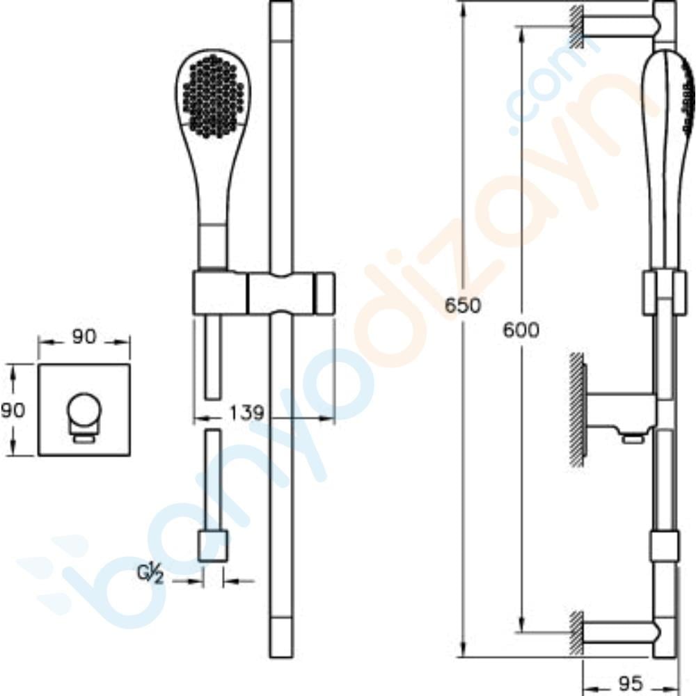 Artema İstanbul Sürgülü El Duşu Takımı, A48013ArtemaA48013Sürgü El Duşu Takımı