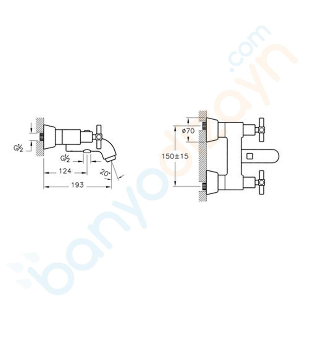 Artema Juno Banyo Bataryası, Bakır, A4086826 ArtemaA4086826Standart Banyo Bataryaları