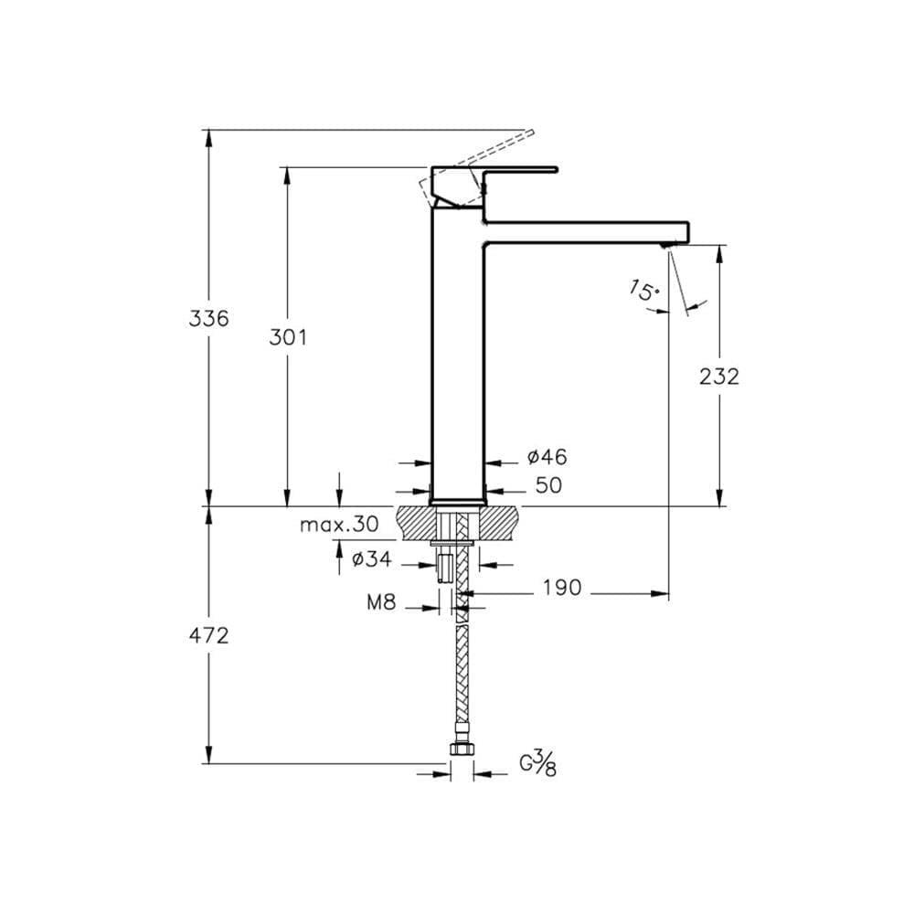 Artema Lavabo Bataryası, Flo S, Tezgah Üstü, Large, A42587ArtemaA42587EXPÇanak Lavabo Bataryaları