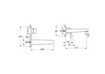 Artema Lavabo Bataryası , Flow Square, Ankastre (Sıva Üstü Grubu) Mat Siyah, A4318036ArtemaA4318036Lavabo Bataryaları