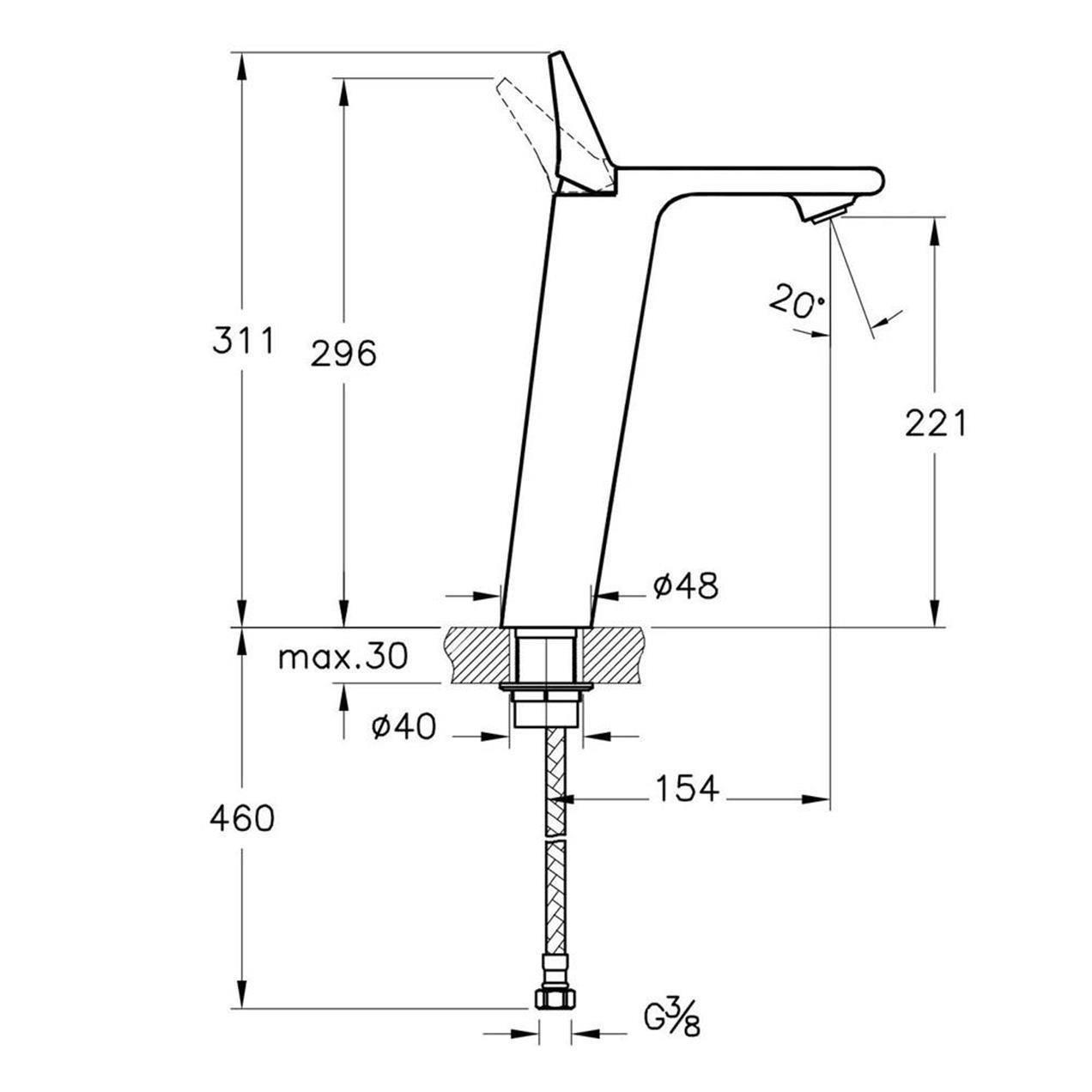 Artema Lavabo Bataryası, Memoria (Yüksek) A42331ArtemaA42331Lavabo Bataryaları