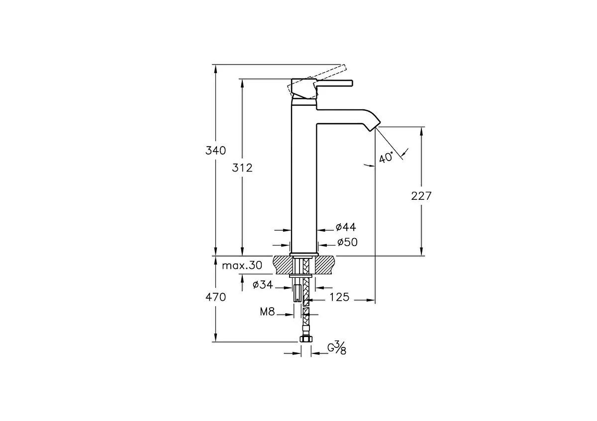 Artema Lavabo Bataryası, Minimax S (Yüksek) A41990ArtemaA41990Lavabo Bataryaları
