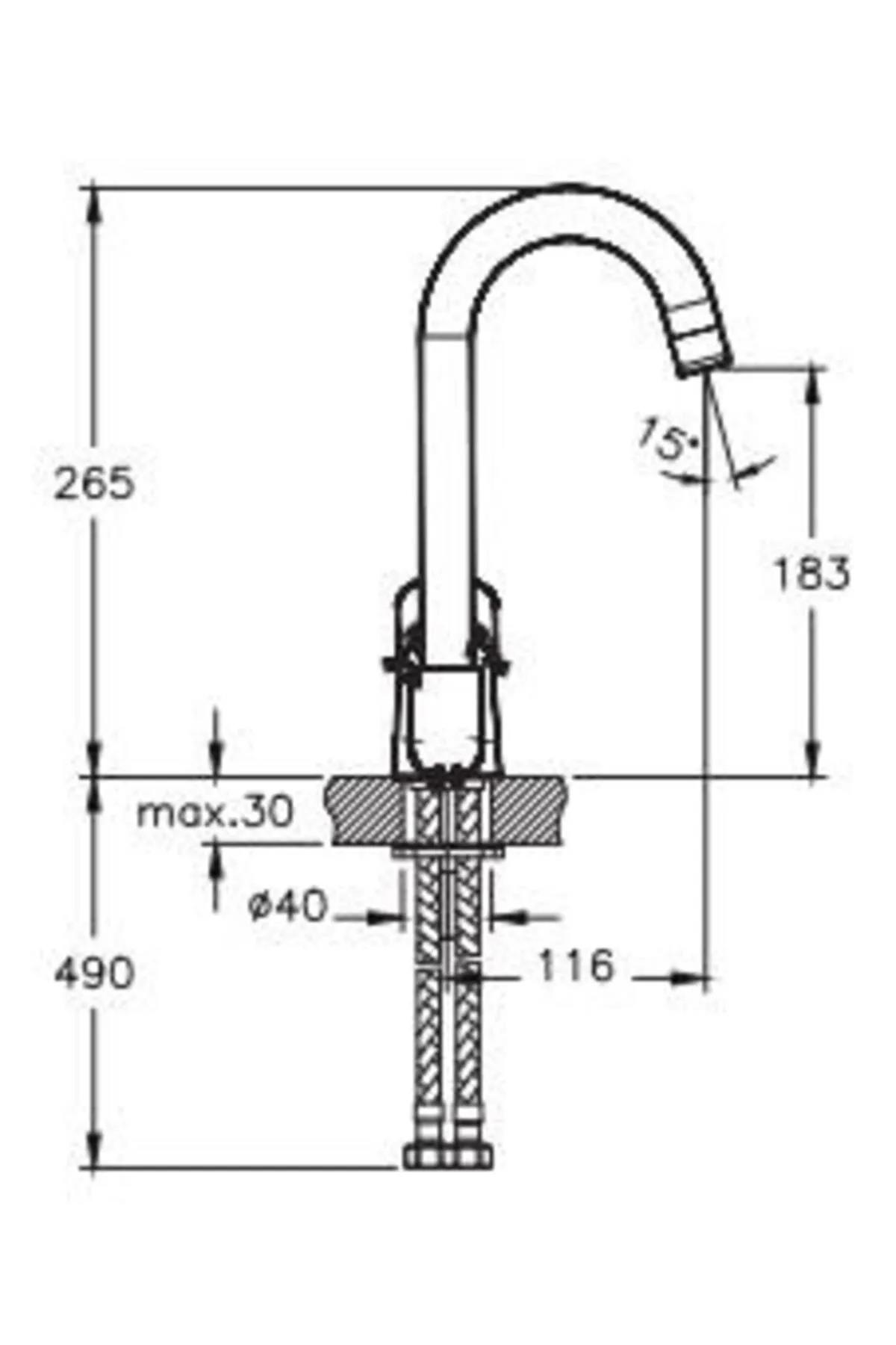 Artema Lavabo Bataryası, Nora S, Döner Borulu, A42876ArtemaA42876Lavabo Bataryaları