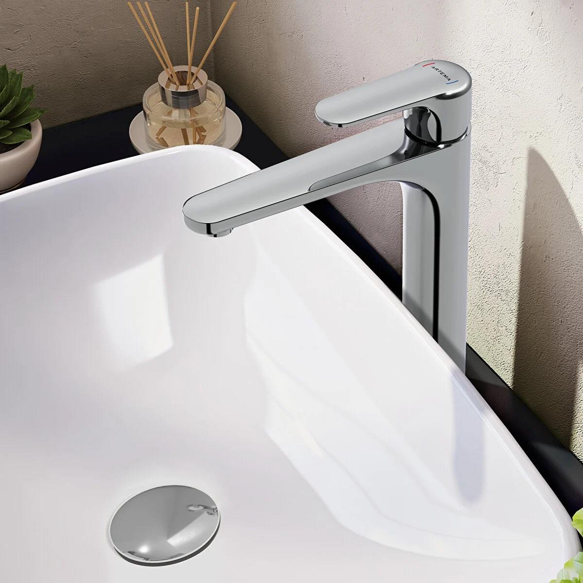 Artema Lavabo Bataryası, Root Round, Tezgah Üstü, A42707ArtemaA42707Çanak Lavabo Bataryaları