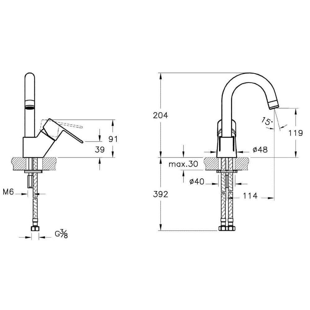 Artema Lavabo Bataryası, Win S (Döner Borulu) A42584ArtemaA42584Lavabo Bataryaları