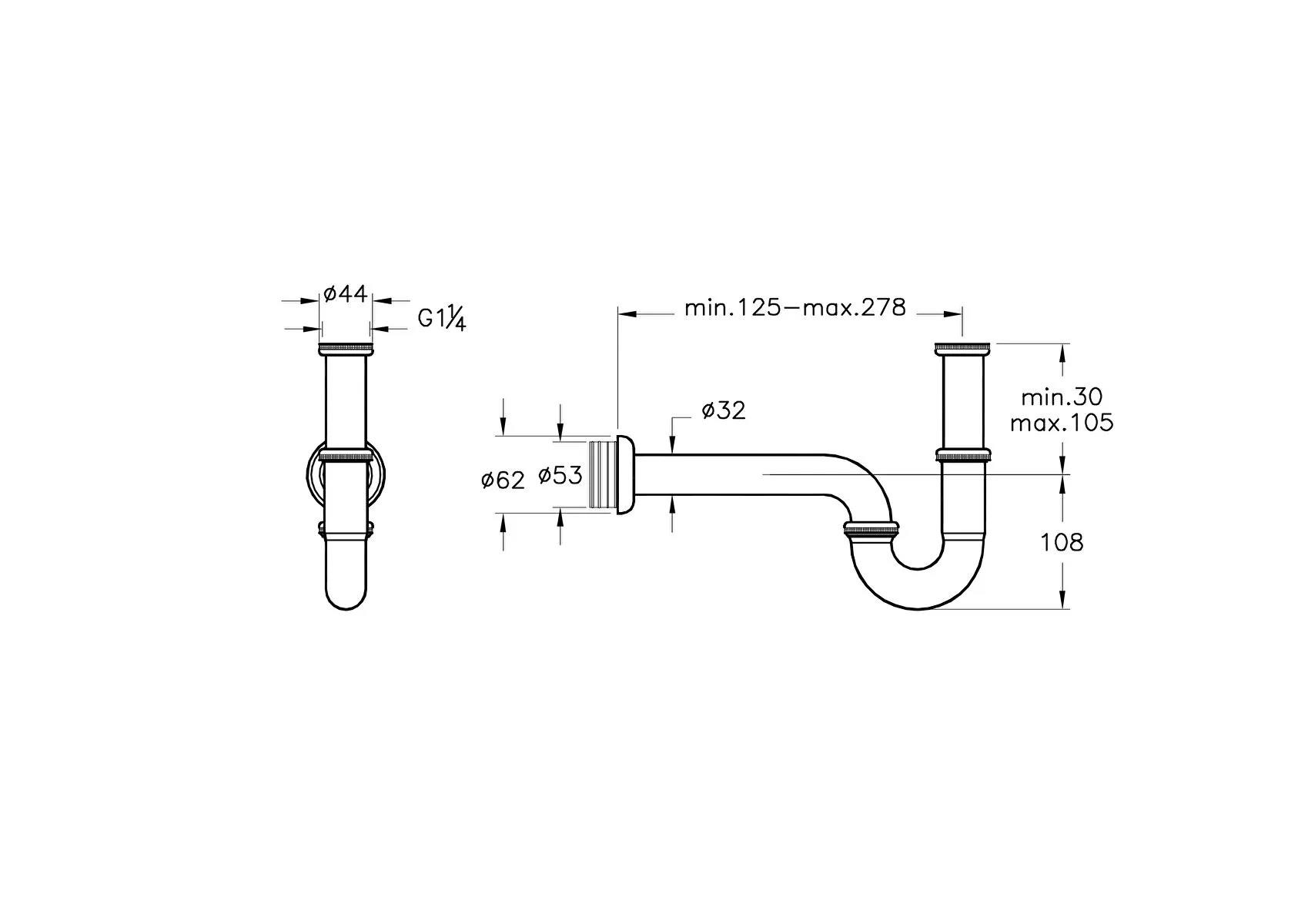 Artema Lavabo / Eviye Sifonu, Alt Grubu (P Tipi) A45117ArtemaA45117Lavabo Tamamlayıcı Ürünler