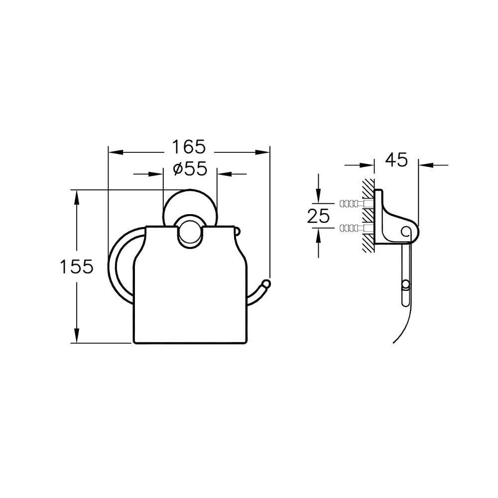 Artema Marin Kapaklı Tuvalet Kağıtlığı Krom A44945ArtemaA44945Tuvalet Kağıtlığı