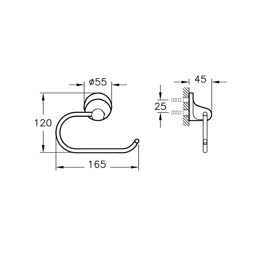 Artema Marin Kapaksız Tuvalet Kağıtlığı Krom A44946ArtemaA44946Tuvalet Kağıtlığı