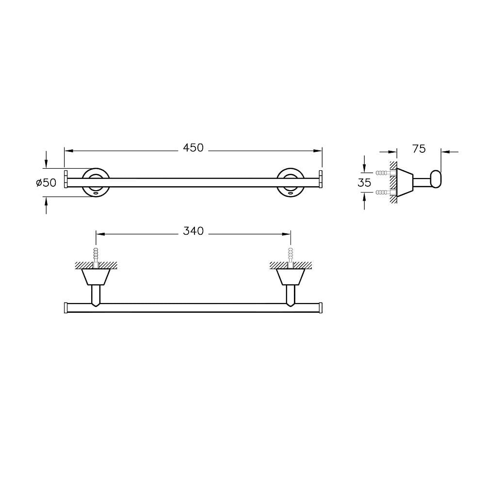 Artema Matrix Havluluk Krom A44578ArtemaA44578Banyo Havluluk