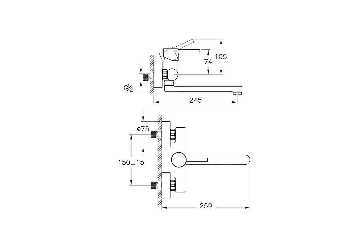 Artema Minimax S Eviye Bataryası (Duvardan), A42095EXPArtemaA42095EXPEviye Bataryaları