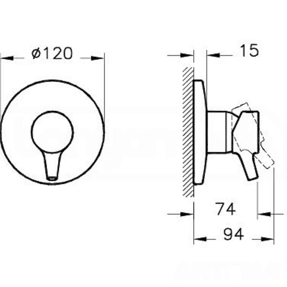 Artema Nest Trendy Ankastre Duş Bataryası (Sıva Üstü Grubu) A42229ArtemaA42229Duş Bataryaları