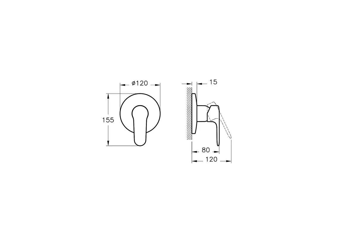 Artema Root Round Ankastre Duş Bataryası, Mat Siyah (Sıva Üstü Grubu) A4272836EXPVitrAA4272836EXPDuş Bataryaları