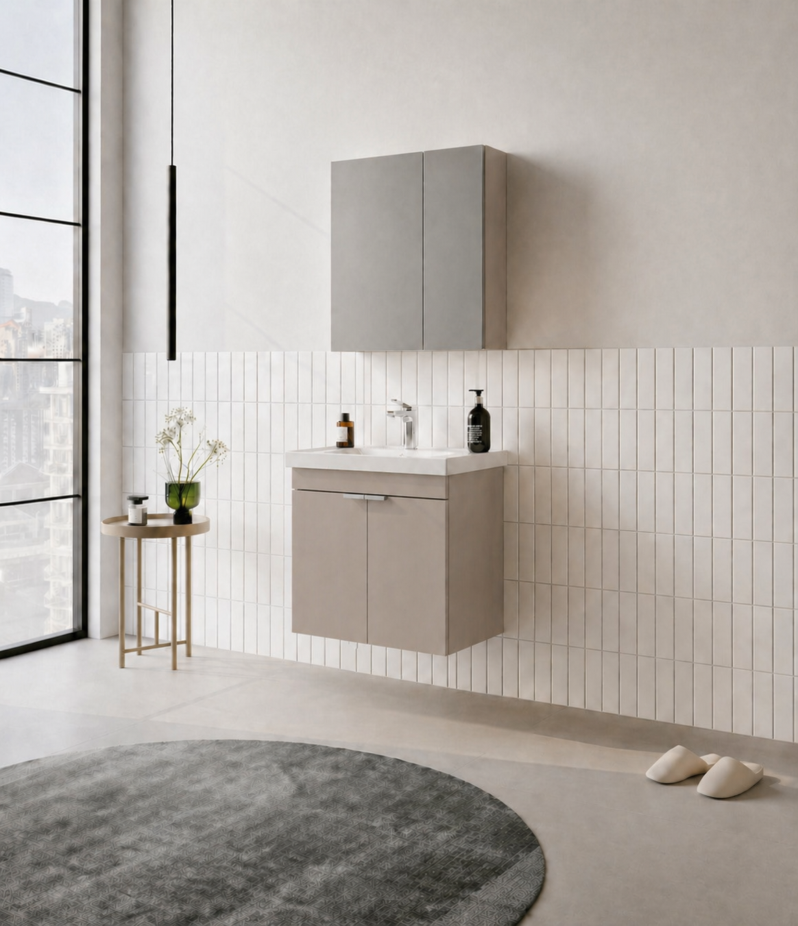 DESNA 60 TKM KAPAKLI DMNT COL BEJIORKA5008566Banyo Dolabı Takımı