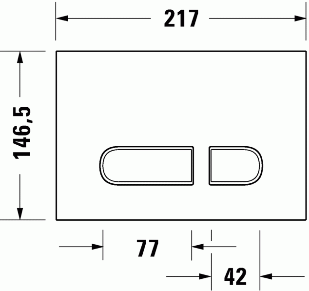 Duravit A1 Kumanda Paneli, Mat Siyah, WD5001031000DuravitWD5001031000Kumanda Paneli