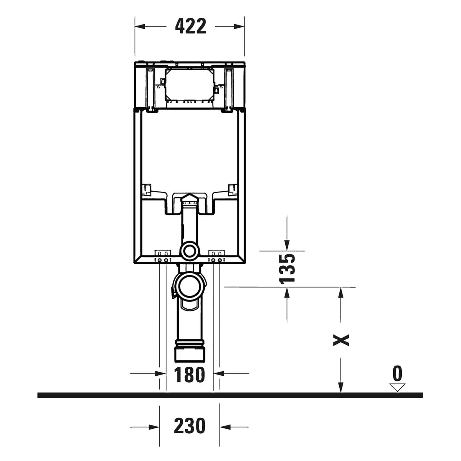 Duravit DuraSystem Gömme Rezervuar, İnce, 8 cm, 6952001095Duravit6952001095Gömme Rezervuar