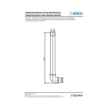 ECA Ankastre Banyo Bataryası Sıva Altı Boru Grubu Sarı, 101026450Eca101026450Duş Dirsekleri