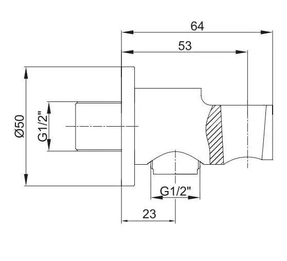 ECA Duş Çıkış Dirseği, Krom, 102199523Eca102199523Duş Dirsekleri