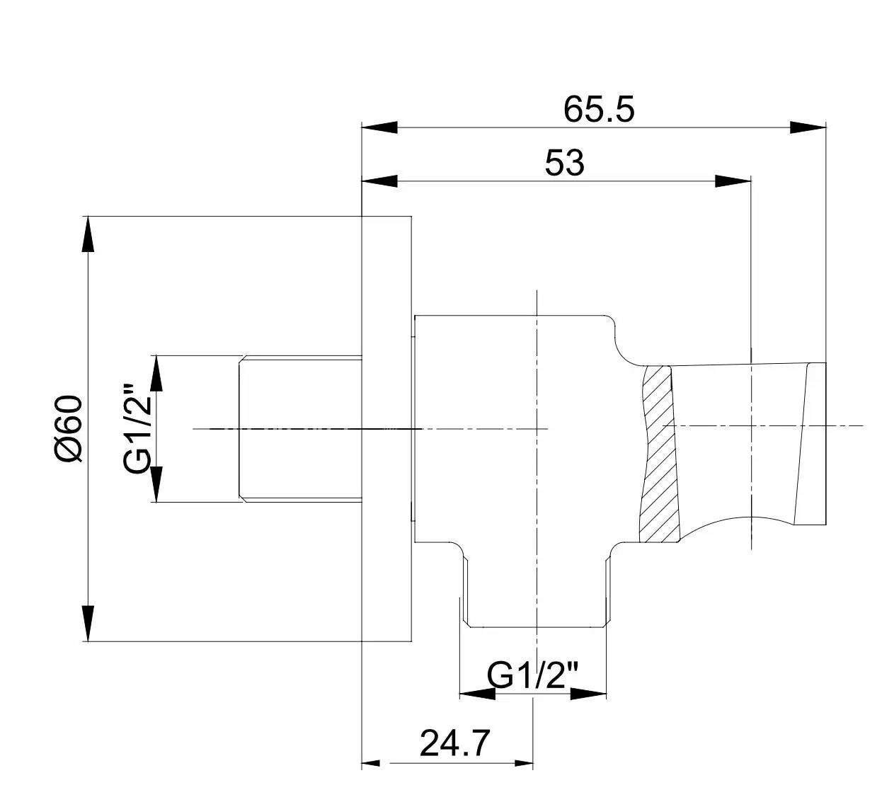 ECA Duş Çıkış Dirseği, Mat Siyah, 102199603C1Eca102199603C1Duş Dirsekleri