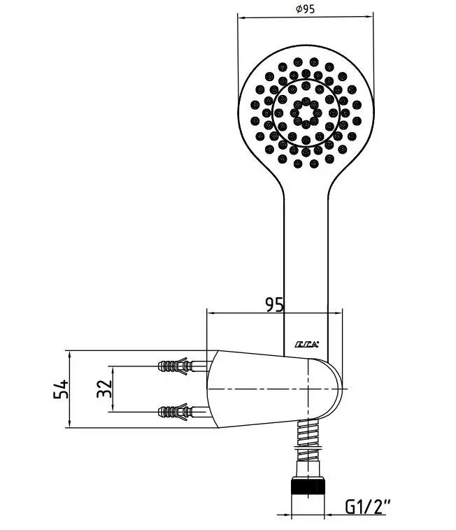 Eca Luna Banyo Duş Seti Takımı El Duşu Krom, 102117341Eca102117341El Duş Takımları
