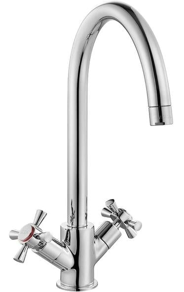 ECA Quadrille Tek Gövde Mutfak Eviye Bataryası Krom, 102108488Eca102108488Eviye Bataryaları