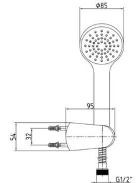 ECA Spil Mafsallı Duş Seti Banyo Üst Takımı Krom, 102117336Eca102117336El Duş Takımları
