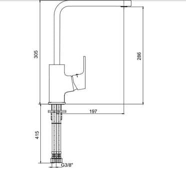 ECA Tiera Mutfak Eviye Bataryası Krom, 102118123Eca102118123Eviye Bataryaları