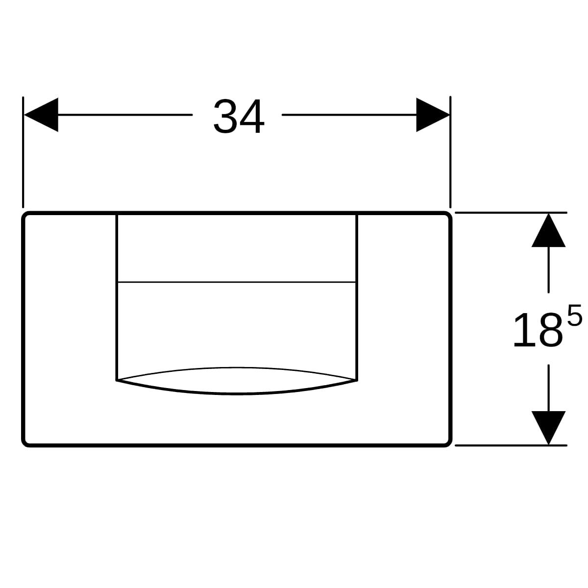 Geberit 200F Kumanda Paneli Deşarj Durdurmalı Mat krom, 115.222.46.1Geberit115.222.46.1Kumanda Paneli