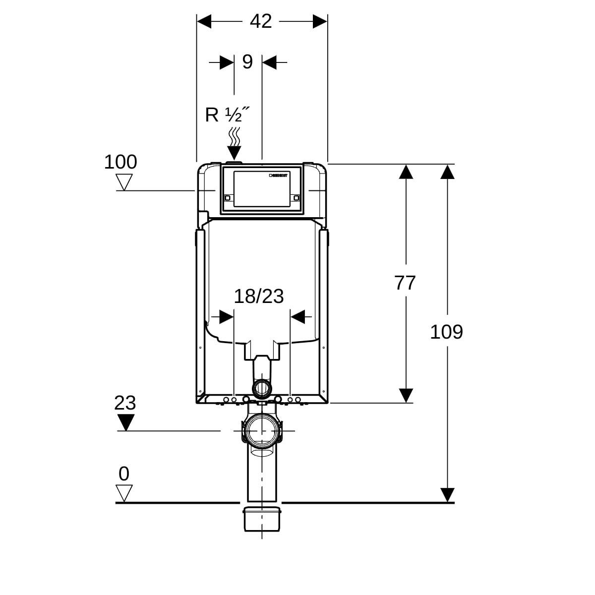 Geberit Alpha Gömme Rezervuar , 8cm Kombifix,110.174.00.1Geberit110.174.00.1Gömme Rezervuar