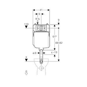 Geberit Alpha Helataşı İçin Gömme Rezervuar, 8 cm, 109.175.00.1Geberit109.175.00.1Gömme Rezervuar