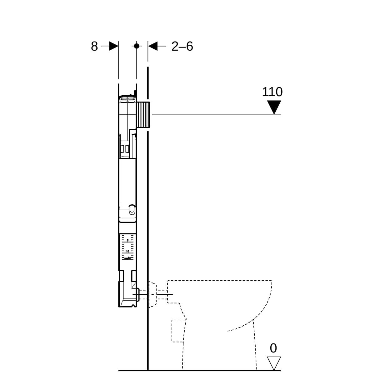 Geberit Alpha Helataşı İçin Gömme Rezervuar, 8 cm, 109.175.00.1Geberit109.175.00.1Gömme Rezervuar