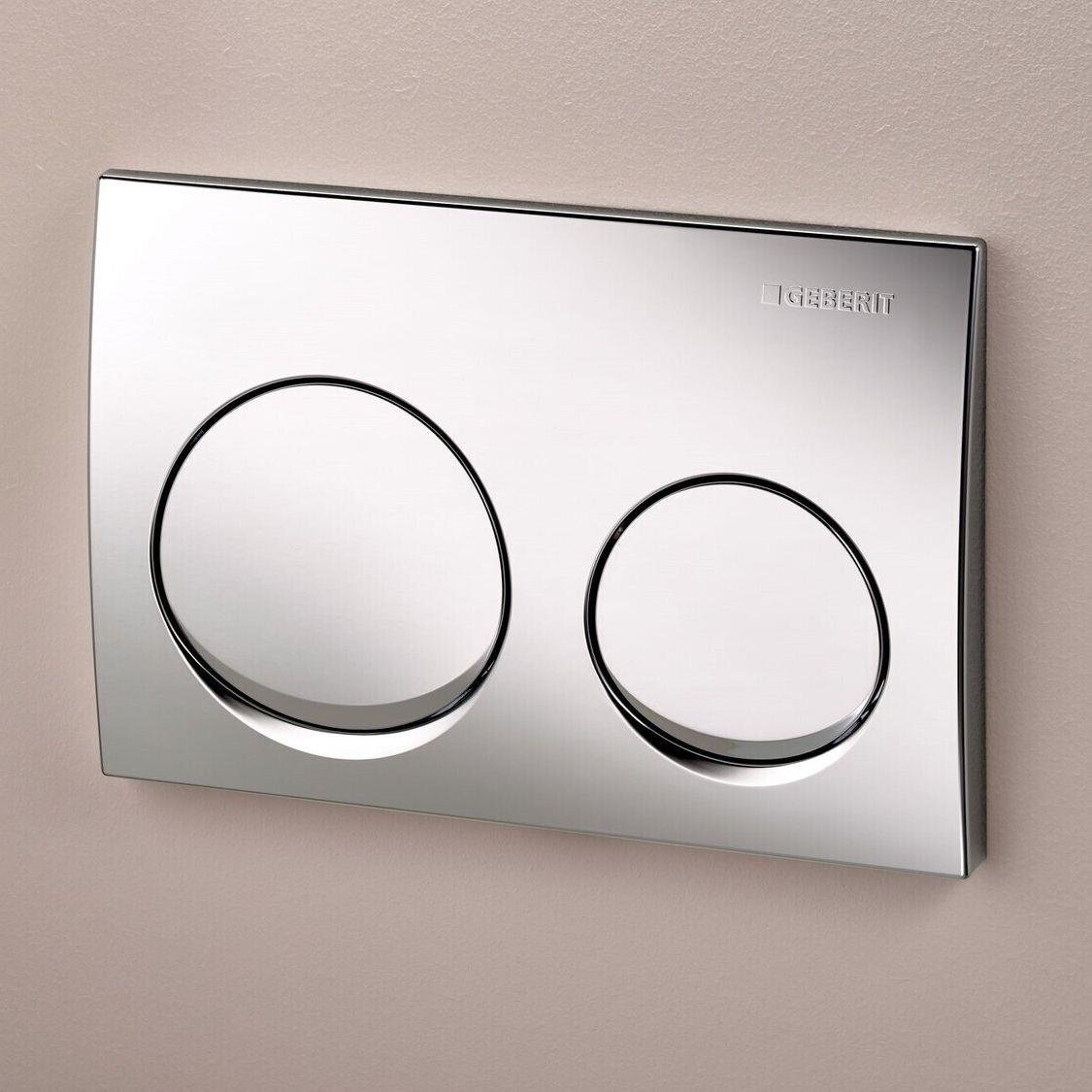 Geberit Alpha20 Kumanda Kapağı Çift Basmalı, Parlak Krom, 115.040.21.5Geberit115.040.21.5Kumanda Paneli