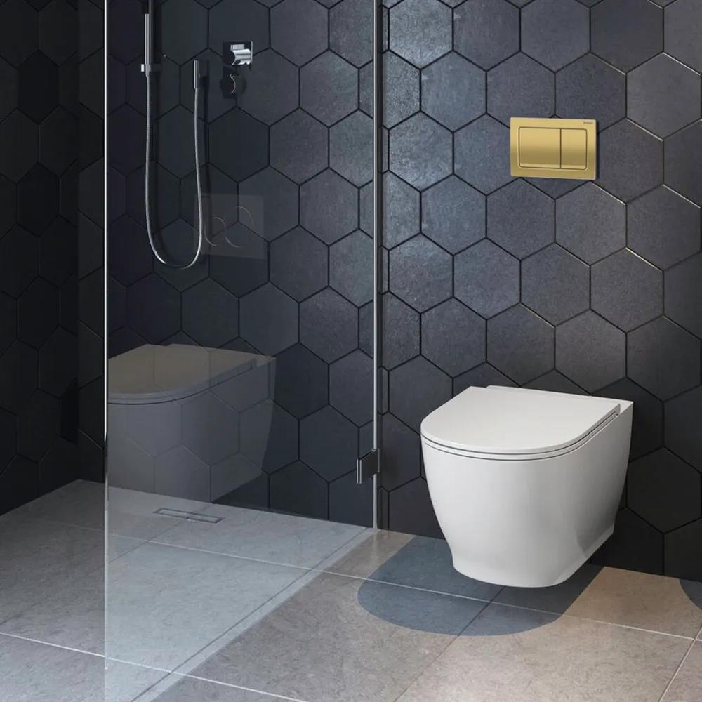 Geberit Alpha30 Kumanda Kapağı Çift Basmalı, Pirinç, 115.055.QE.1Geberit115.055.QE.1Kumanda Paneli