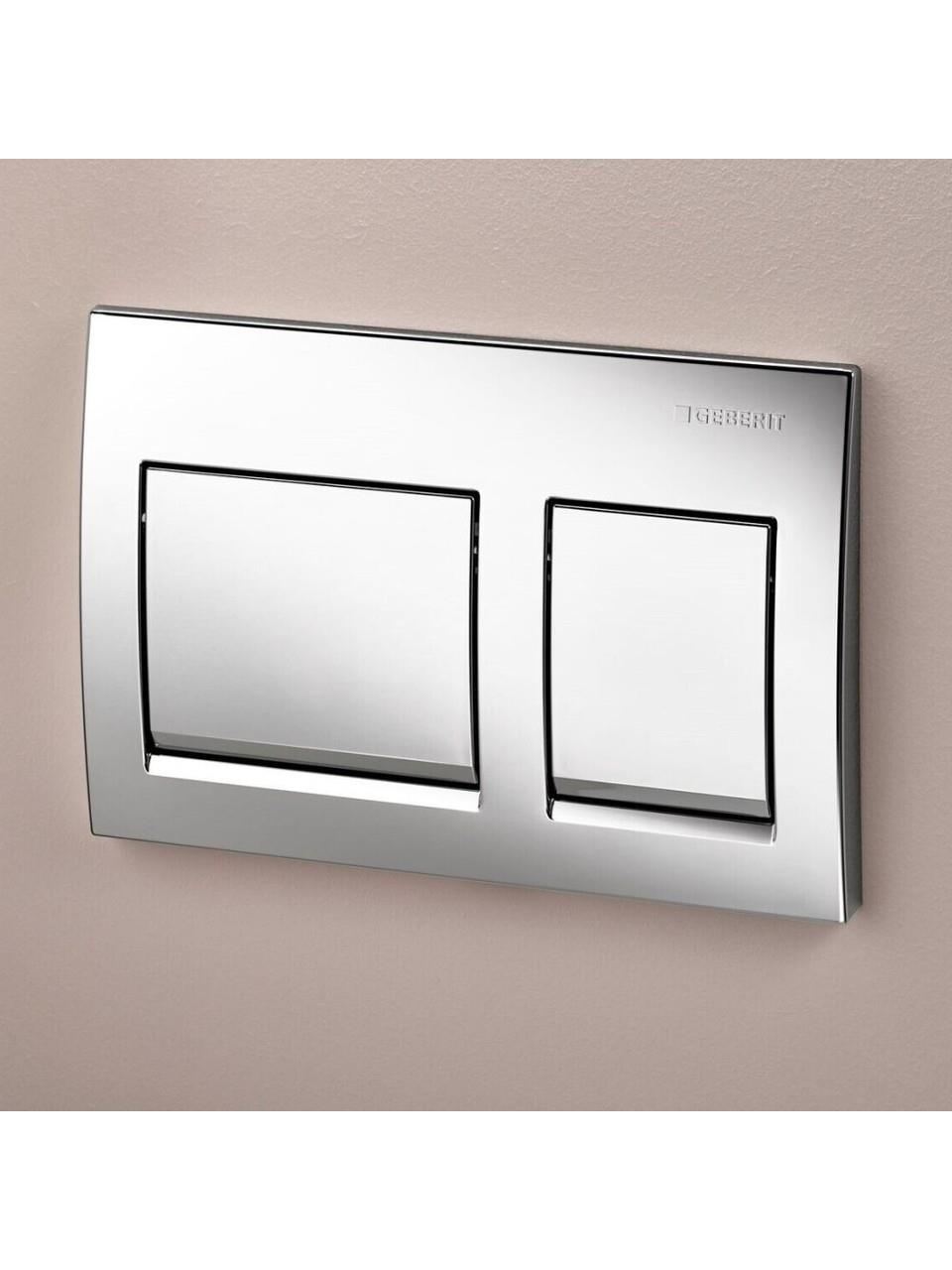 Geberit Alpha35 Kumanda Kapağı Çift Basmalı, Parlak Krom, 115.045.21.5Geberit115.045.21.5Kumanda Paneli