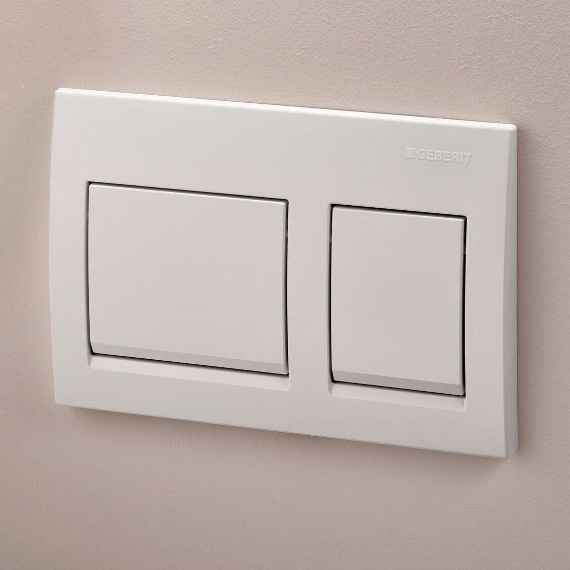 Geberit Alpha35 Kumanda Kapağı Çift Basmalı, Beyaz, 115.045.11.5Geberit115.045.11.5Kumanda Paneli