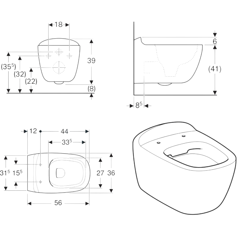 Geberit Citterio Rimfree Asma Klozet (Kapak Dahil) , 56 cm 500.510.01.1Geberit500.510.01.1Asma Klozet Modelleri, Çeşitleri & Fiyatları | Banyo Dizayn 