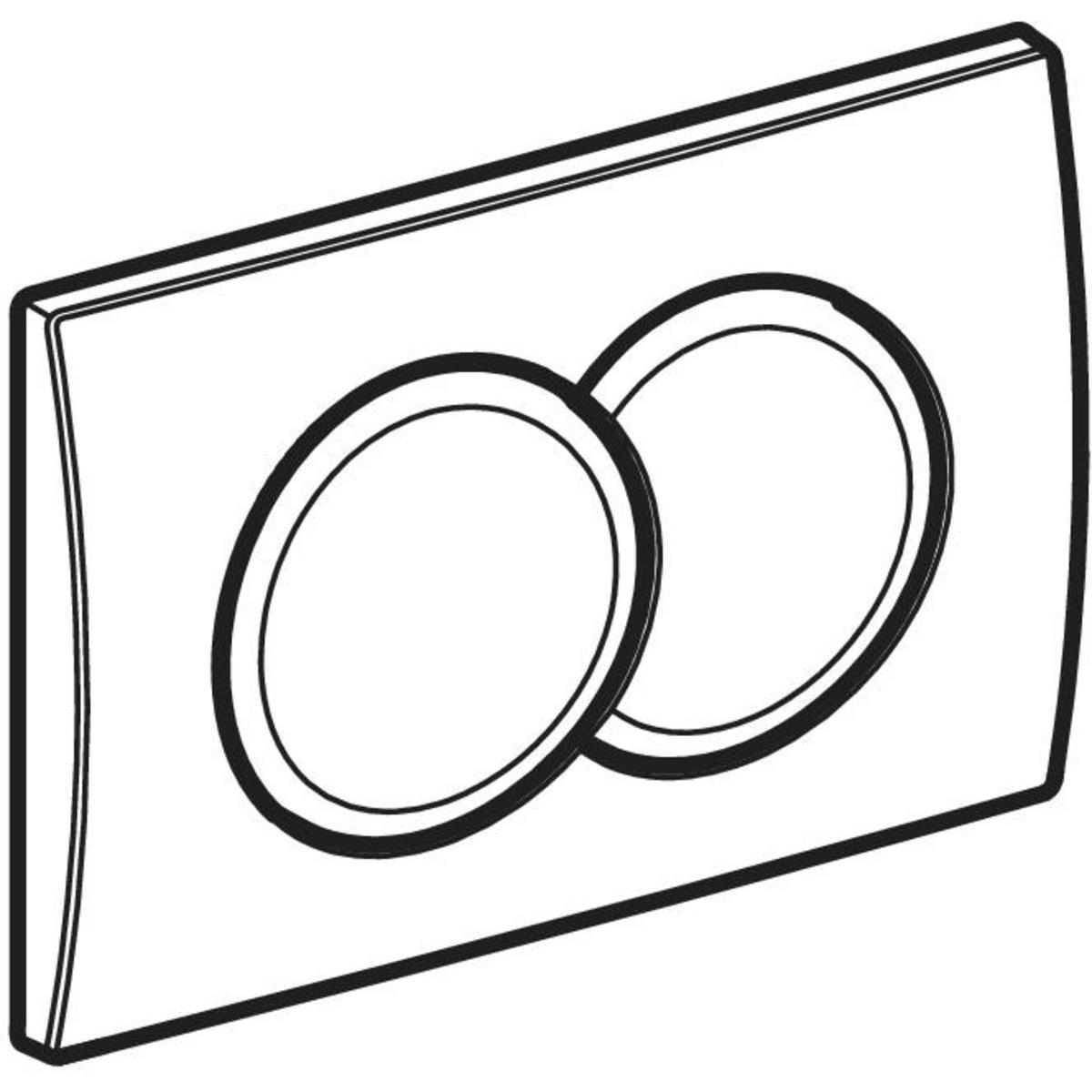 Geberit Delta01 Kumanda Paneli Çift Basmalı Krom, 115.107.21.1Geberit115.107.21.1Kumanda Paneli