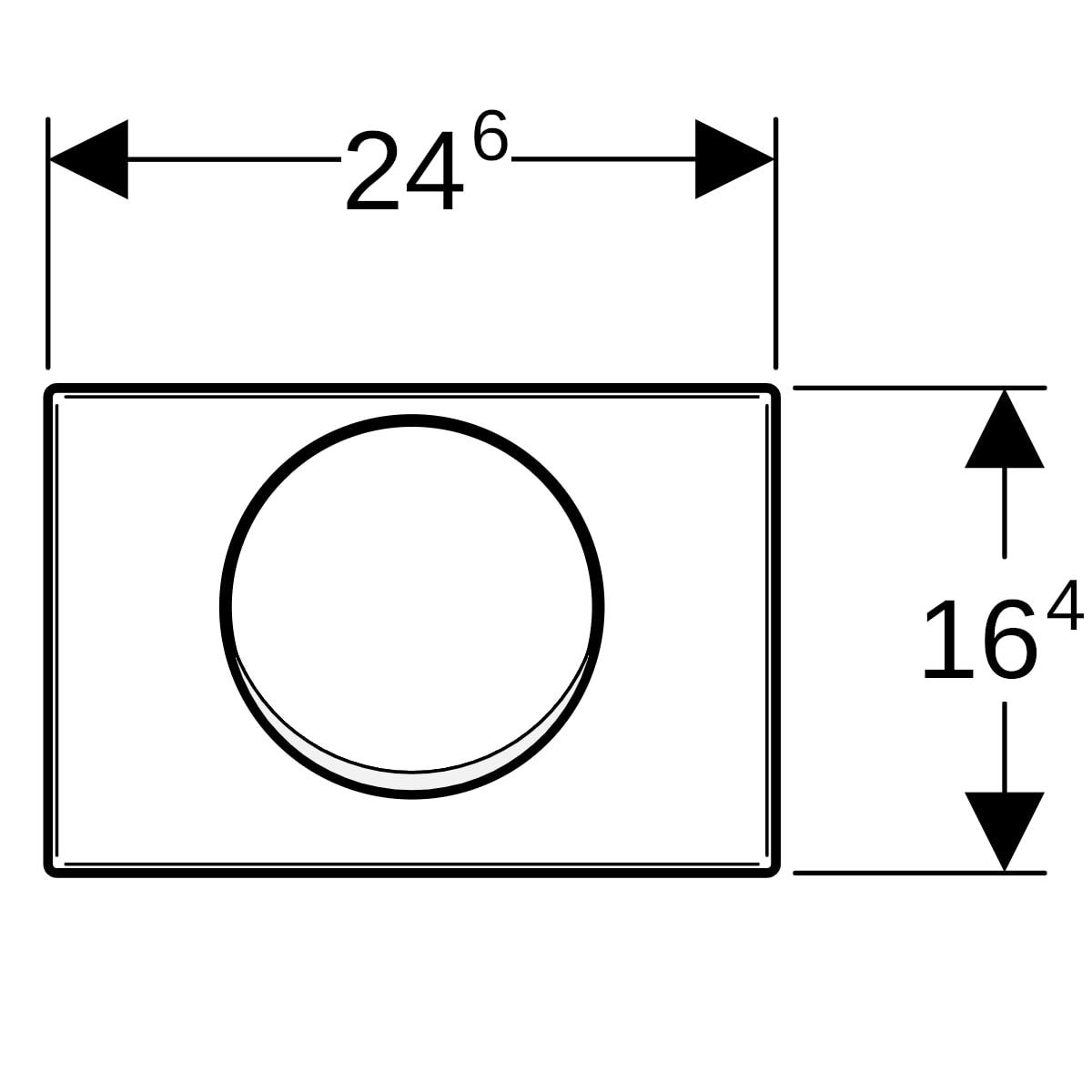 Geberit Delta10 Kumanda Paneli Tek Basmalı, Fırçalı Krom, 115.108.00.1Geberit115.108.00.1Kumanda Paneli