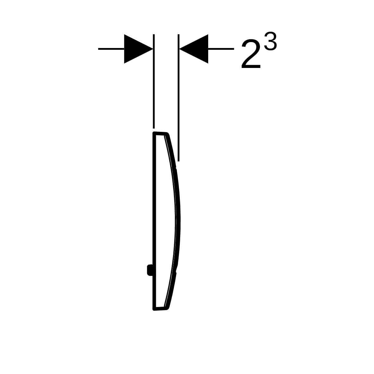 Geberit Delta20 (eski Delta30) Kumanda Paneli Çift Basmalı, Parlak Krom, 115.137.21.1Geberit115.137.21.1Kumanda Paneli