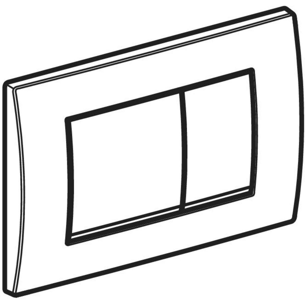 Geberit Delta20 (eski Delta30) Kumanda Paneli Çift Basmalı, Mat Krom, 115.137.46.1Geberit115.137.46.1Kumanda Paneli