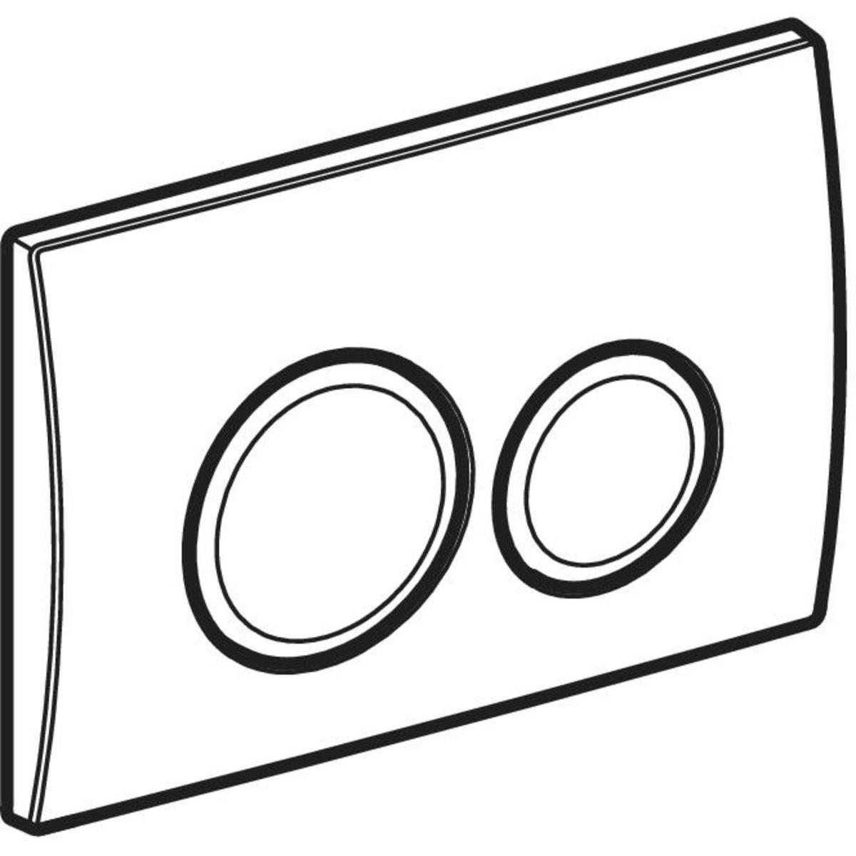 Geberit Delta20 Kumanda Paneli Çift Basamalı, Mat Krom, 115.127.46.1Geberit115.127.46.1Kumanda Paneli