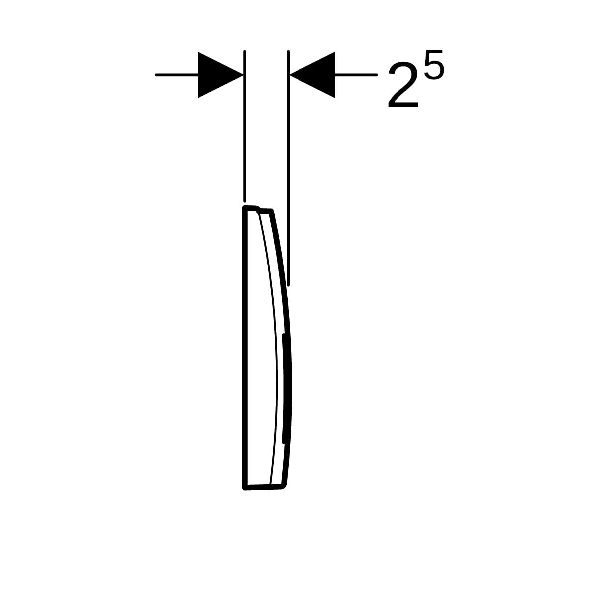 Geberit Delta25 (eski Delta35) kumanda Paneli Çift Basmalı, Parlak Krom, 115.135.21.5Geberit115.135.21.5Kumanda Paneli