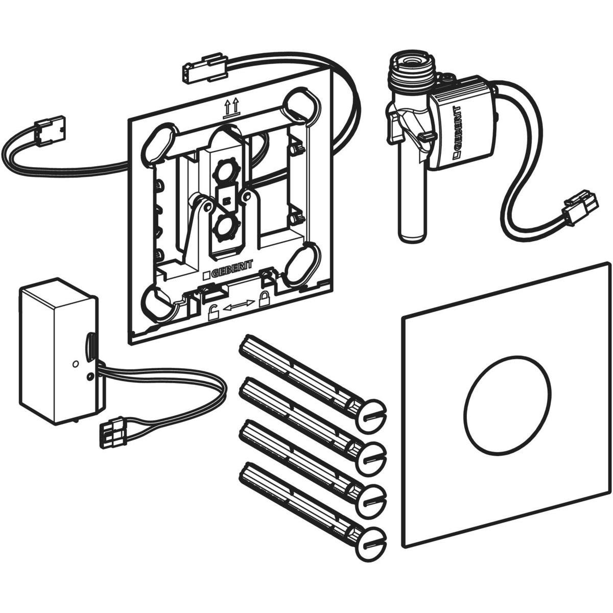 Geberit Fotoselli Kumanda Paneli, Fırçalı Siyah Krom, 116.024.QD.1Geberit116.024.QD.1Kumanda Paneli