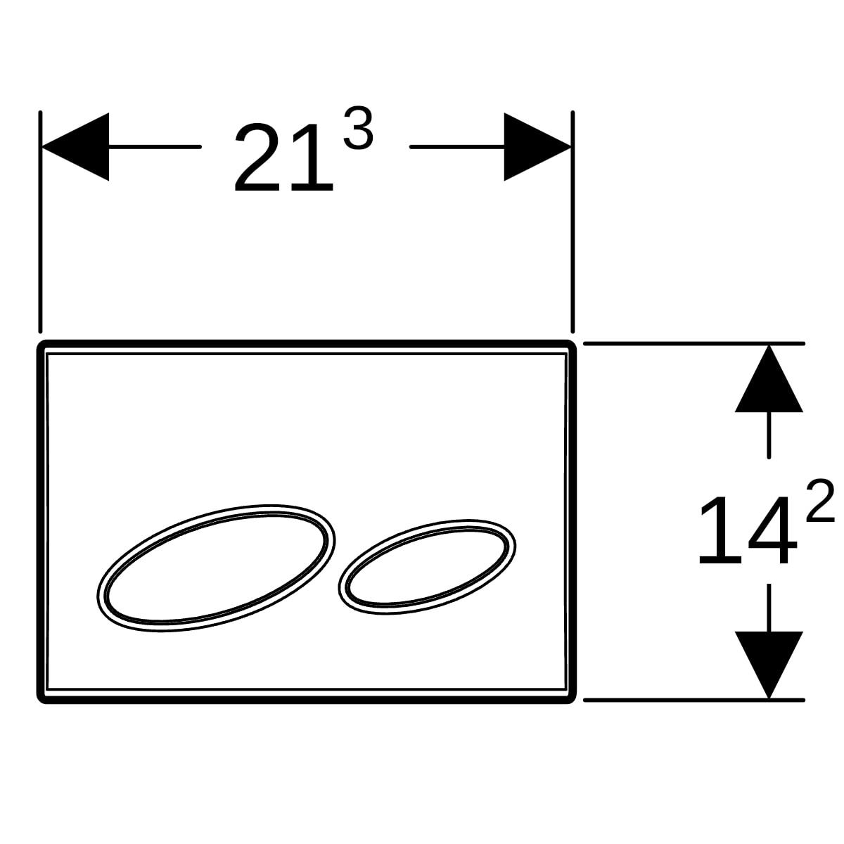 Geberit Kappa20 Kumanda Paneli Çift Basmalı, Beyaz, 115.228.11.1Geberit115.228.11.1Kumanda Paneli