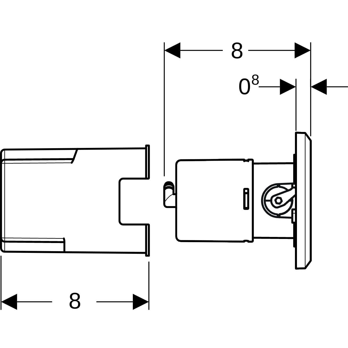 Geberit Kumanda Paneli Çift Basmalı, Fırçalı Krom, 115.932.GH.1Geberit115.932.GH.1Kumanda Paneli